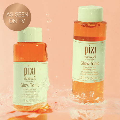 As Seen On TV: Glow Tonic shown in water on an orange background view 1